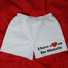 I Have A Heart On Men's White Personalized Boxer Shorts 962117X