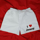 I Love You Men's White Personalized Boxer Shorts 96969X