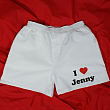 I Love You Men's White Personalized Boxer Shorts