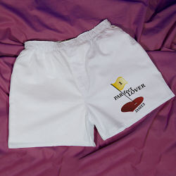 Par-Fect Lover Men's White Personalized Boxer Shorts