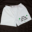 Rub Me For Luck Men's White Personalized Boxer Shorts