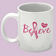 219990 - Believe - Breast Cancer Awareness Personalized Coffee Mug
