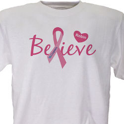 Believe - My Coupons Breast Cancer Awareness T-shirt 