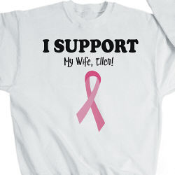 I Support – Breast Cancer Awareness Personalized Sweatshirt