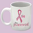 I'm A Survivor - Breast Cancer Awareness Personalized Coffee Mug
