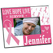 420050 - Love Hope Live Survive Personalized Breast Cancer Awareness Picture Frame