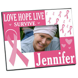 Love Hope Live Survive Personalized Breast Cancer Awareness Picture Frame