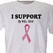 32002X - Personalized Breast Cancer Awareness  T-shirt - I support Design