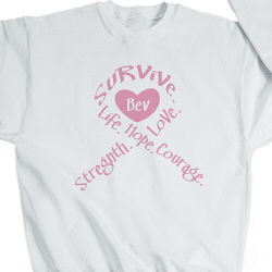 Survival Ribbon - Breast Cancer Awareness Sweatshirt