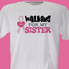 Walking - Breast Cancer Awareness  T-shirt