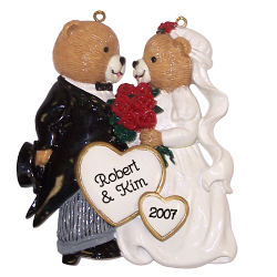 Bride & Groom Personalized Christmas Ornament