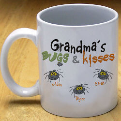 Bugs and Kisses Personalized Halloween Coffee Mug