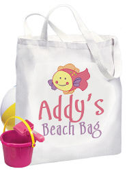 Personalized Canvas Beach Tote Bag