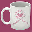 Survival Ribbon  - Breast Cancer Awareness Personalized Coffee Mug