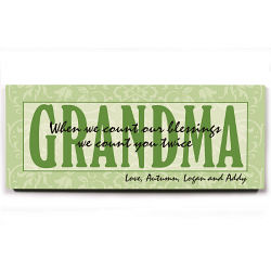 Count Our Blessings Wall Canvas