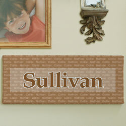 Family Name Wall Canvas