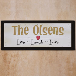 Live Laugh Love Personalized Wall Canvas