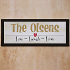 Live Laugh Love Personalized Wall Canvas
