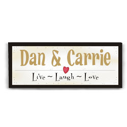 Live Laugh Love Personalized Wall Canvas