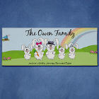 Personalized Easter Wall Canvas -Bunny Family