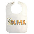 80958 - Carrot Name Personalized Easter Baby Bib