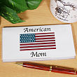 American Flag Personalized Military Checkbook Cover