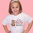 I am the Sister Teddy Bear Personalized Youth T-shirt