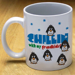 Chillin' Penguin Personalized Winter Coffee Mug