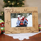 Personalized Holiday Memories Wood Picture Frame