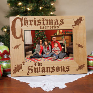 Christmas Memories Personalized Wood Picture Frame