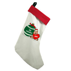 Baby's 1st Christmas Ornament Personalized Christmas Stocking