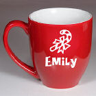 Candy Cane Hot Chocolate Personalized Red Coffee Mug