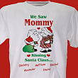 Kissing Santa Christmas Personalized T-Shirt