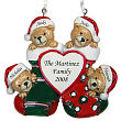 824121X - Personalized Teddy Bear Family Christmas Ornament