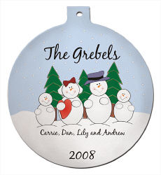 Snow Family Christmas Ornament