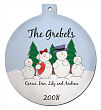 420442 - Snow Family Personalized Christmas Ornament 