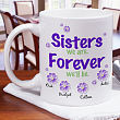 Personalized Sisters Forever Coffee Mug