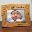 98131 - Baby Rattle Baby Wood Picture Frame