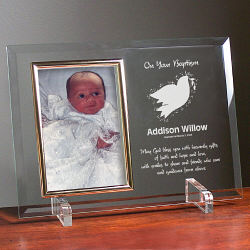 For My Baptism Beveled Glass Picture Frame - Personalized