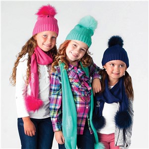 Personalized Kids Initial Knit Scarf E13915435X