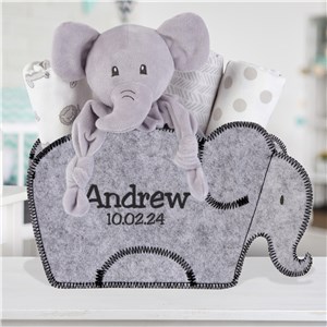 5 Piece Embroidered Elephant Gift Set