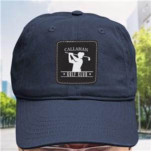 Personalized Golf Silhouette Club Name Baseball Hat with Patch E21439561X