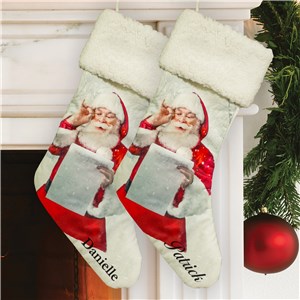 Personalized Name Santa Christmas List Stocking E21620378