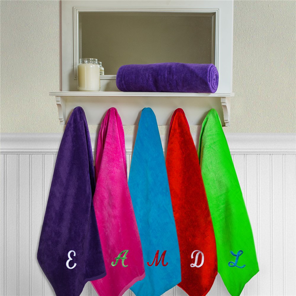Embroidered Beach Towel Personalized Beach Towel