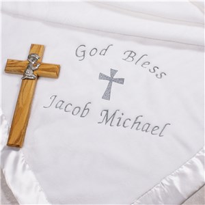 Embroidered Christening Blanket | Personalized Baby Blankets