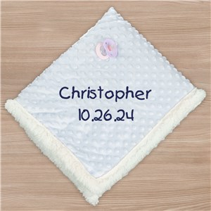 Embroidered Baby Name Sherpa Blanket E6287332X