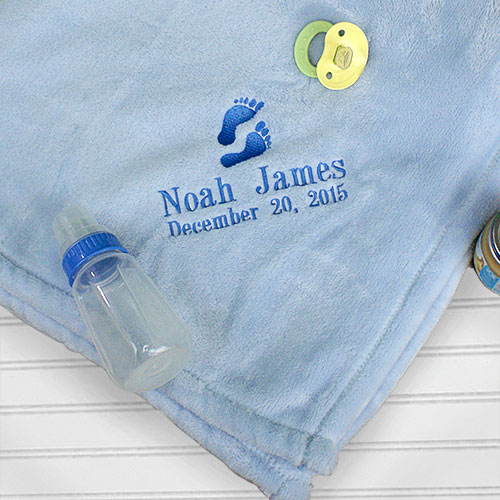 Personalized Baby Boy Minky Blanket GiftsForYouNow