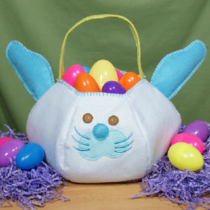 Easter Gift Basket Blue Bunny