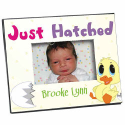 Personalized Easter Picture Frame- Just Hatched