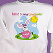 5680x - Some Bunny Loves Her Personalzied Easter Youth Sweatshirt
